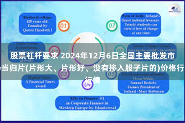 股票杠杆要求 2024年12月6日全国主要批发市场当归片(片形大、片形好、没有掺入股子片的)价格行情