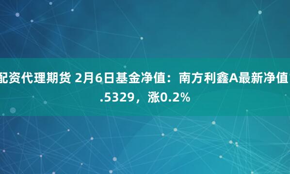 配资代理期货 2月6日基金净值：南方利鑫A最新净值1.5329，涨0.2%